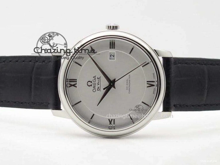 0120 Functional De Ville MK 1:1 Best Edition SS White Dial On Black Leather Strap A 8260